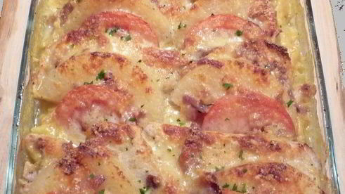 запеканка с индейкой и ананасами по-гавайски