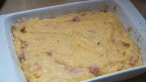 запеканка с колбасой и сыром