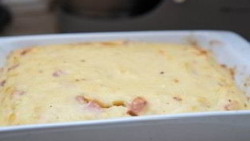 запеканка с колбасой и сыром