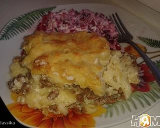 Запеканка с молочным соусом