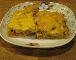 Запеканка с мясом и помидорами