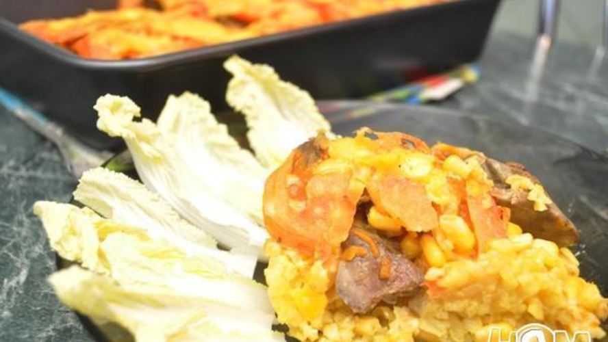 Рецепт запеканки с печенью и бурым рисом