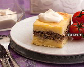 Знакомая картофельная запеканка с мясом