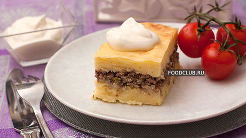 знакомая картофельная запеканка с мясом