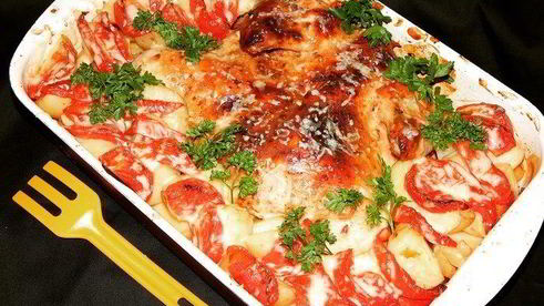 курица в аджике с овощами