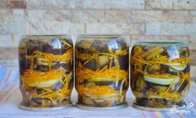 Баклажаны с морковкой на зиму