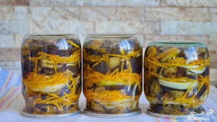 Рецепт баклажанов с морковкой на зиму