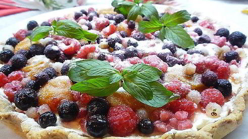 кростата с абрикосовым джемом и рикоттой