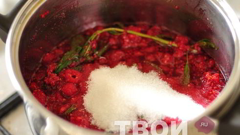 малиновый джем с мятой