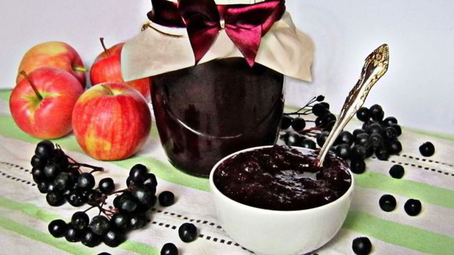Рецепт яблочного джема с черноплодной рябиной