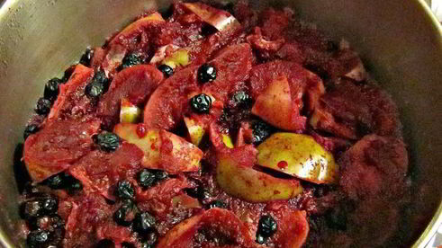 яблочный джем с черноплодной рябиной