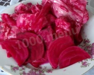 Капуста пелюстка с буряком на зиму