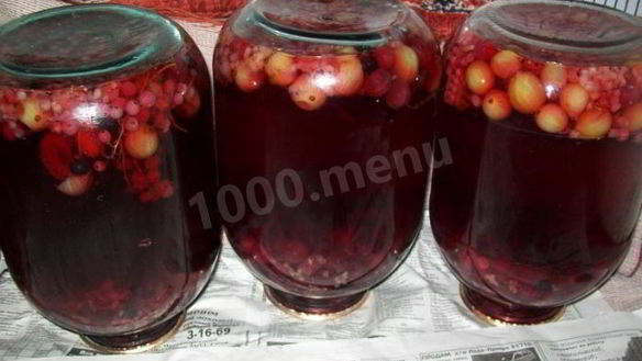 Рецепт Компота ассорти без стерилизации