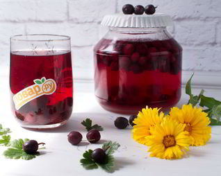 Компот из красного крыжовника