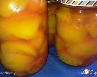 Компот из персиков в сливовой заливке