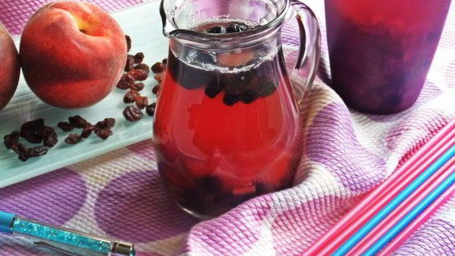 Рецепт компота из ревеня, черноплодки и изюма