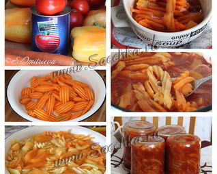 Лечо с томатной пастой