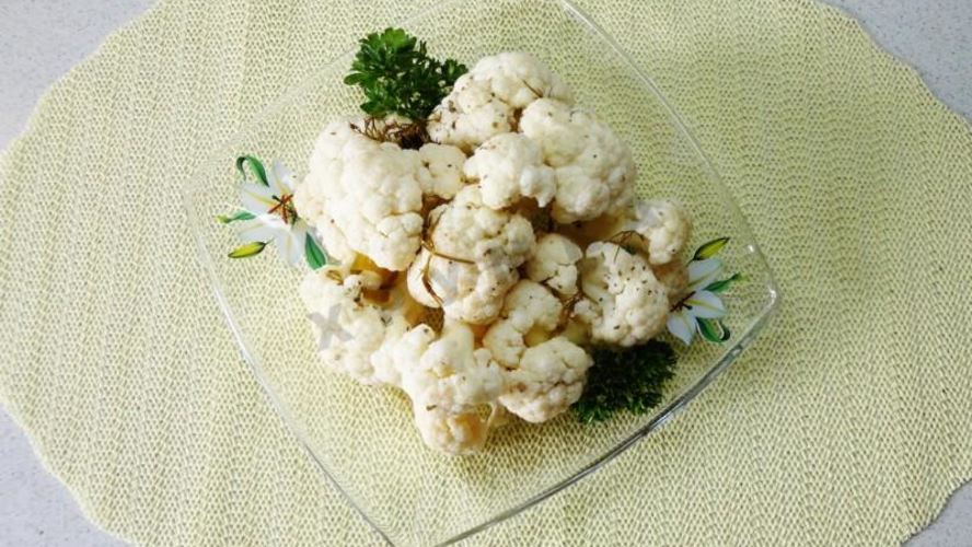 Рецепт быстромаринованной цветной капусты в микроволновке