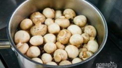 быстрые маринованные шампиньоны горячим способом