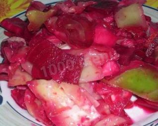 Маринованная краснокочанная капуста