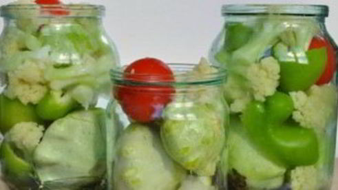 маринованые патиссоны с капустой