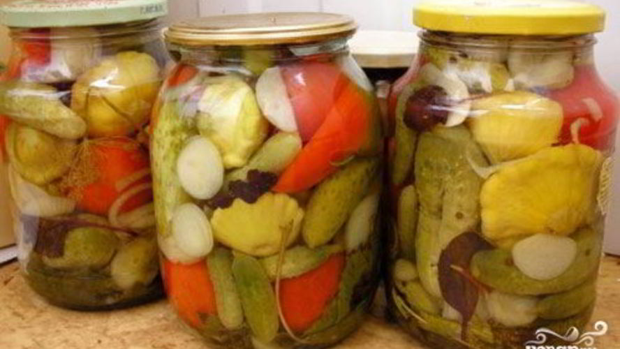 Рецепт огурцов с патиссонами маринованные