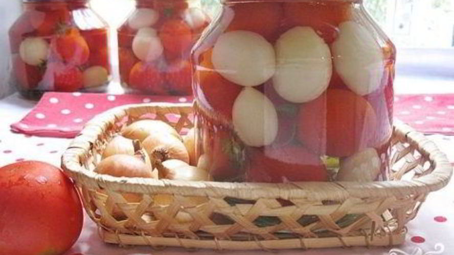 Рецепт помидоров маринованных с луком