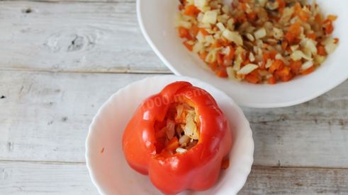 перец фаршированный капустой и морковью на зиму