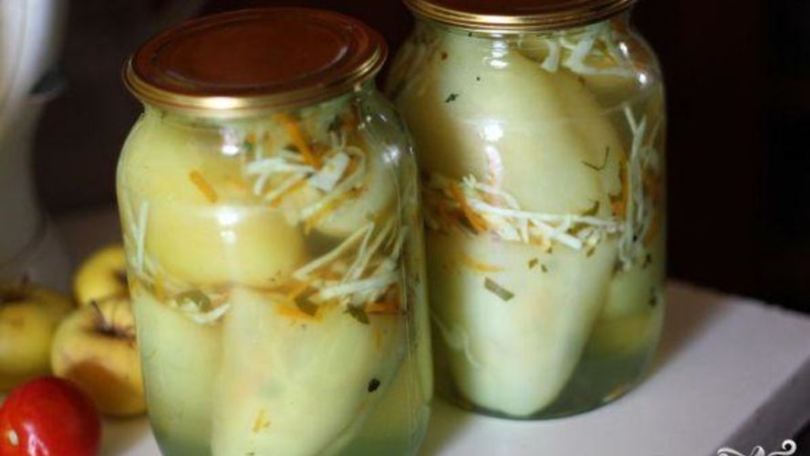 Рецепт перца, фаршированного капустой на зиму