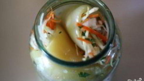 перец, фаршированный капустой на зиму
