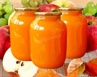 Сок яблочный на зиму с тыквой