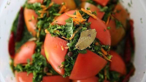 Рецепт Малосольных фаршированных помидоров