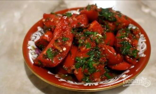 Малосольные помидоры по-корейски