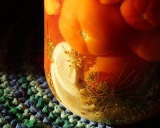 Малосольные помидоры с хреном