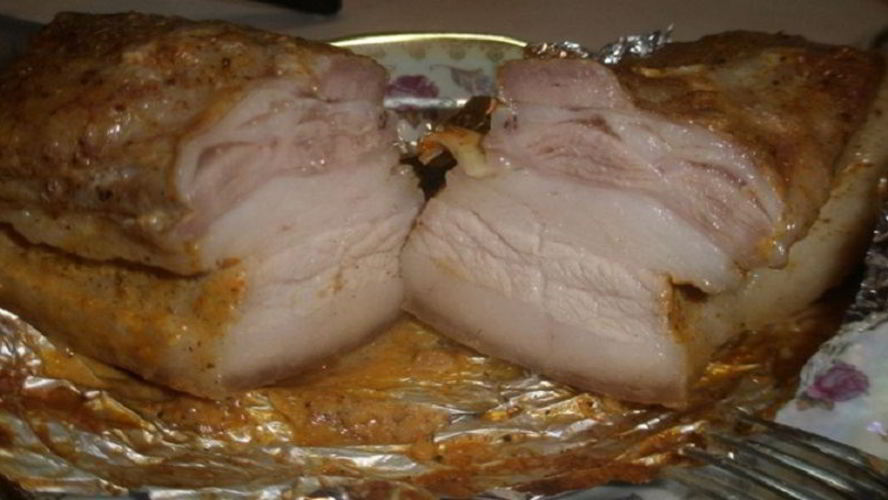 Рецепт сала в луковой шелухе