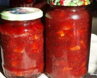 Варенье из яблок с брусникой