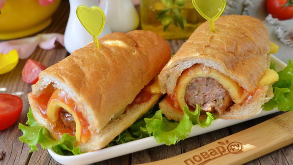 Рецепт Бургера с фрикадельками