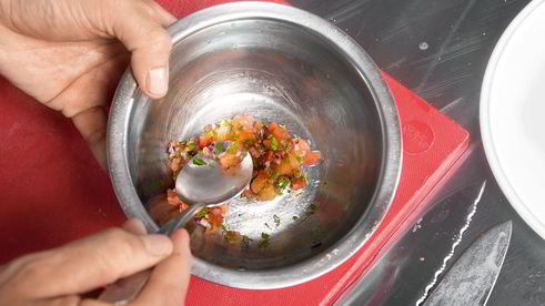 бургер с семгой