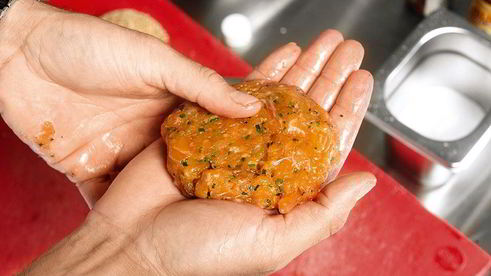 бургер с семгой