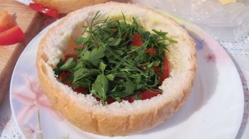 полезный чикенбургер с грейпфрутом