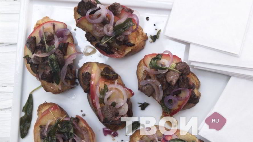 Рецепт бутербродов с печенью