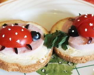 Маленькие бутерброды для детей