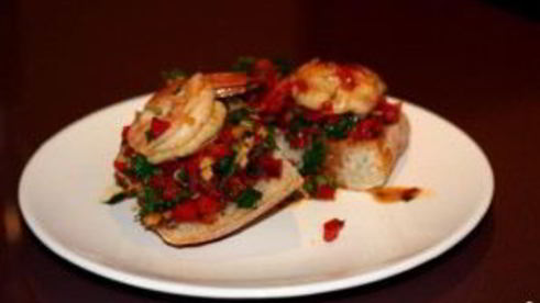 острые бутерброды с креветками