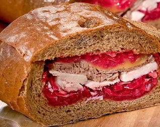 Закрытые бутерброды с красной капустой