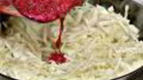 закрытые бутерброды с красной капустой