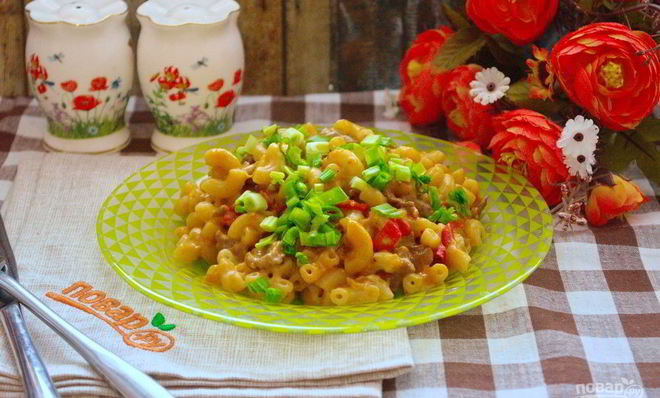 Макароны Чизбургер