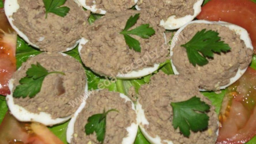Рецепт яиц фаршированных куринной печенью