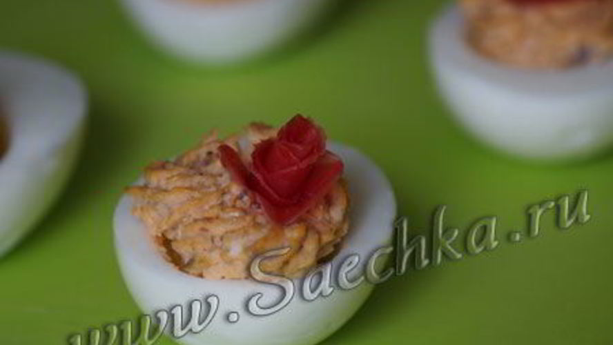 Рецепт яиц, фаршированных селедкой