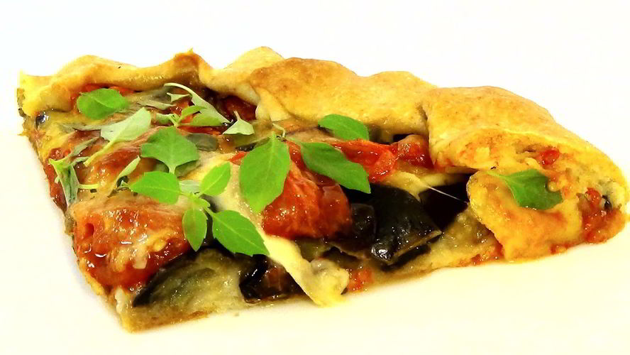Рецепт галеты с баклажанами, помидорами и сыром