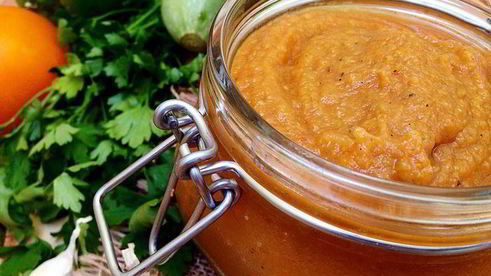 кабачковая икра, запеченная в рукаве